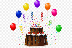 Birthday cake Cupcake Clip art - Birthday Cake with Confetti and ...