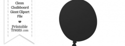 Clean Chalkboard Giant Balloon Clipart — Printable Treats.com