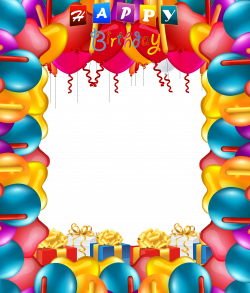 Happy Birthday Balloons Transparent PNG Frame | Gallery ...