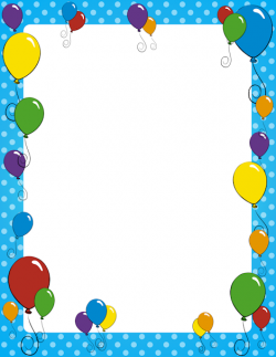 Balloon page border. Free downloads at http://pageborders.org ...