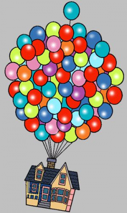 up house balloons clip art pixar up - Clip Art Library