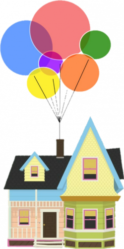 up house with balloons clipart #1 | Crafts (my) | Up house ...