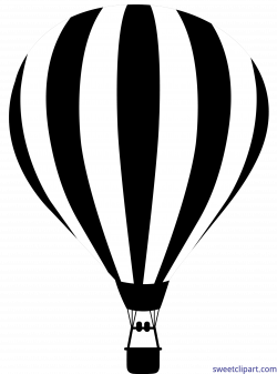 Hot Air Balloon Silhouette Clip Art - Sweet Clip Art