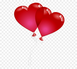 Valentine's Day Balloon Heart Clip art - Red Valentine Heart Baloons ...