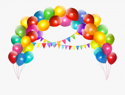 Transparent Balloon Arch With Decoration Clipart - Balloons ...