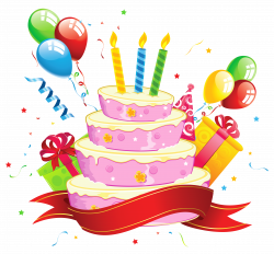 Clipart Of Birthday Cakes And Balloons - Clip Art. Net