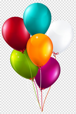 Balloon , Colorful Balloons Bunch Large , six assorted-color ...