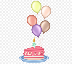 Birthday cake Cupcake Balloon Clip art - Cartoon cake and balloons ...