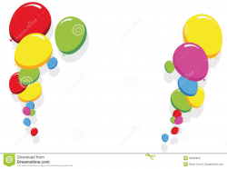 Colorful balloons border | Clipart Panda - Free Clipart Images
