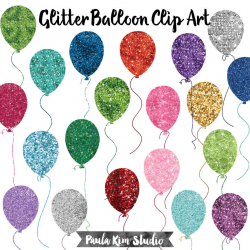 Birthday Clipart Balloon Glitter Clip Art Birthday Balloon