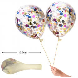 15pcs/lot Confetti Balloons 12'' Round Latex Party Balloons Filled ...
