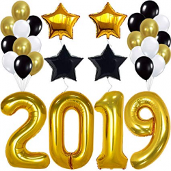 Amazon.com: 2019 Balloons Graduation New Year- Gold, 2019 ...