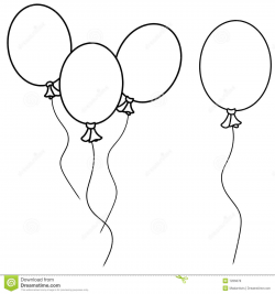 New Balloon Clipart Black and White Design - Digital Clipart Collection