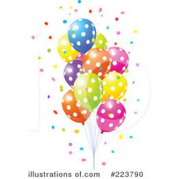 Party Balloons Clipart #223790 - Illustration by Pushkin