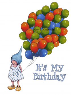 Gnome And Balloons Clipart, Commercial Use, It's My Birthday ...