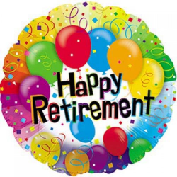 Happy Retirement Balloons Round - Party Supplies & Party Decorations ...