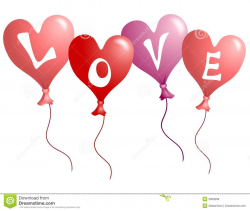 Valentines Day Balloons Clipart