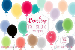 BIRTHDAY PARTY BALLOONS Clipart for Commercial Use Planner Sticker ...
