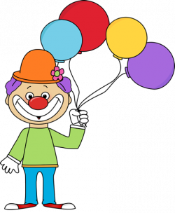 Clown With Balloons Clipart