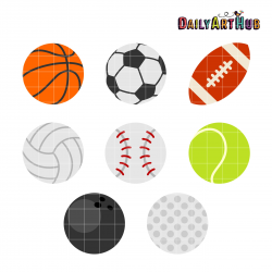 Sports Balls Clip Art Set – Daily Art Hub – Free Clip Art Everyday