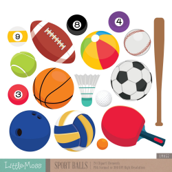 Sport Balls Clipart Football Clipart Tennis Clipart Bowling