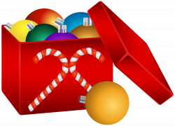 Christmas Balls in Box Transparent PNG Clip Art Image | Gallery ...