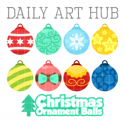 Christmas Ornament Balls Clip Art Set – Daily Art Hub – Free Clip ...