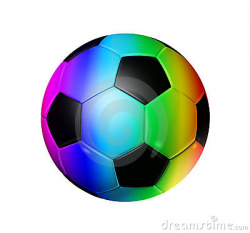 Rainbow Soccer Balls Clipart