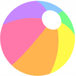 Beach Ball in Pastel Colors - Free Clip Art