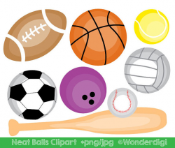 Sports Clipart - Sport Balls Clip art - Kids Clipart - School ...