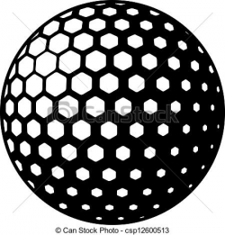 Golf Ball clipart black and white - Pencil and in color golf ball ...
