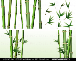 Bamboo Clipart Pack: bamboo Clip Art, short and tall bamboo Clip Art ...