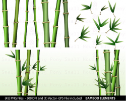Bamboo Clipart Pack: bamboo Clip Art short and tall bamboo