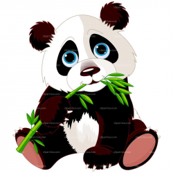 CLIPART PANDA EATING BAMBOO | Royalty free vector design | Panda ...
