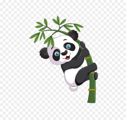 Giant panda Bear Cartoon Bamboo - Bamboo Panda png download - 683 ...