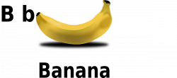 Clipart - B for Banana