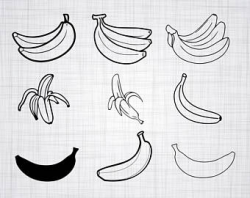 Banana svg | Etsy