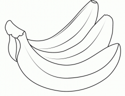Unparalleled Coloring Picture Of A Banana Clipart Black And White ...