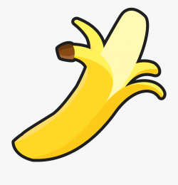 Banana Outline Clip Art Library - Peeled Banana Clipart ...