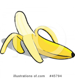 Banana Clipart #45794 - Illustration by Pams Clipart