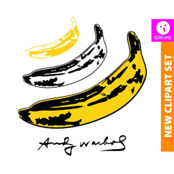 BANANA (Andy Warhol Art) SVG, cut files, banana clipart, vector ...