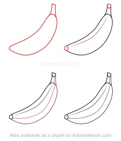 How to draw a banana | How To Draw | Pinterest | Bananas, Drawings ...
