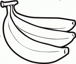 Banana Drawing For Kids Banana Clipart Black And White | Bananas For ...