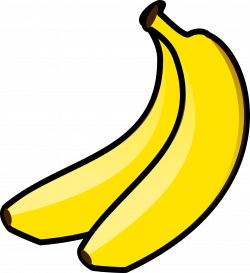 Clipart,two juicy bananas free image