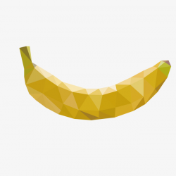 Polygon Yellow Banana Vector, Yellow, Banana, Vector Diagram PNG ...
