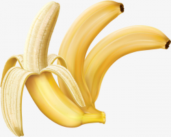Vector Three Banana Patterns, Cartoon, 3d, Peeled Bananas PNG Image ...