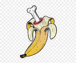 Png Bananas Clipart Cool Banana - Bone In A Banana - Free ...