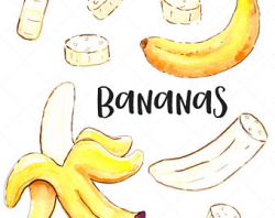 Banana painting | Etsy