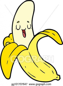 EPS Illustration - Cartoon banana. Vector Clipart ...