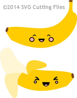 Kawaii Bananas SVG Cutting File